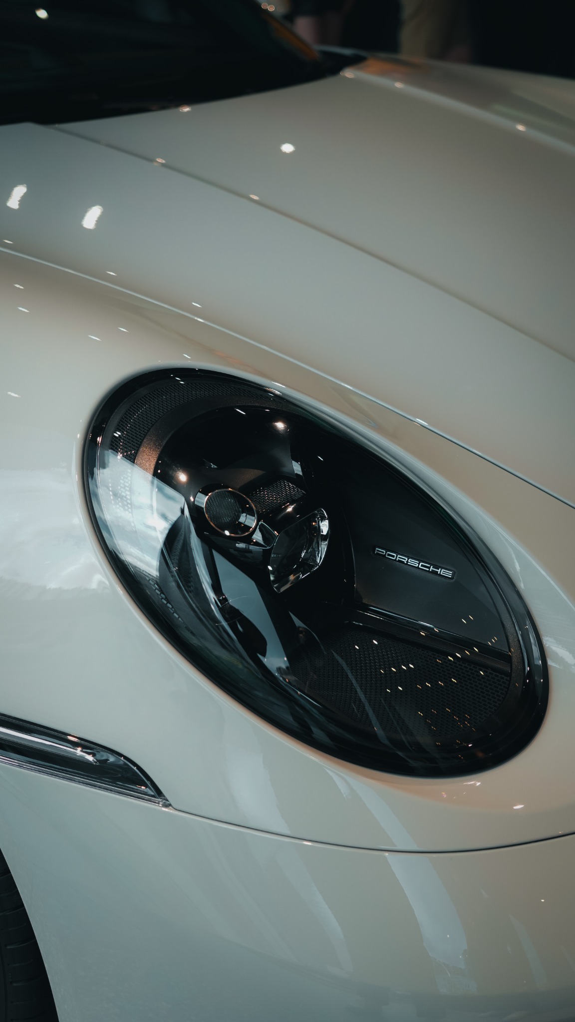 Final edited Porsche headlight photograph