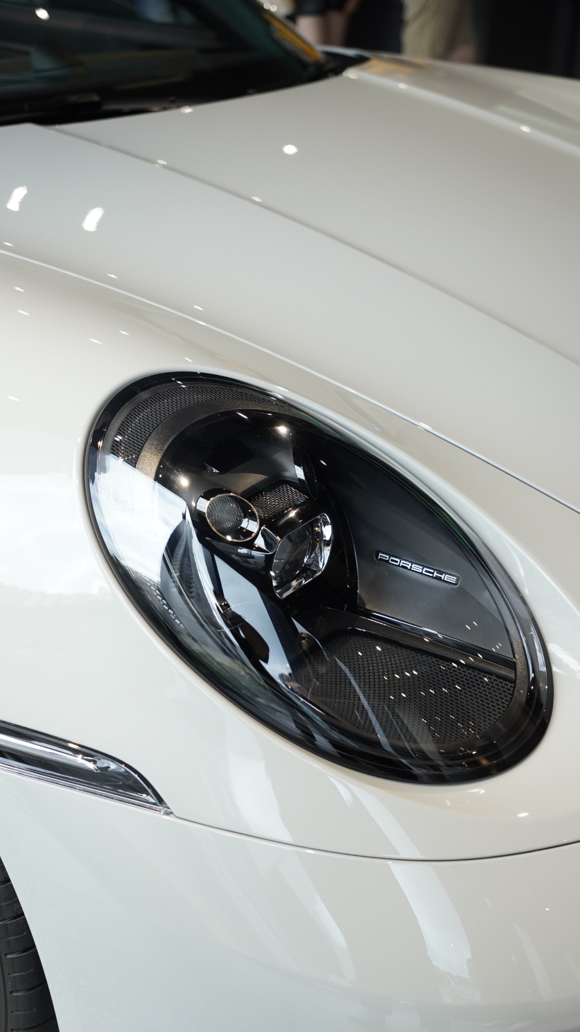 Original unedited Porsche headlight photograph